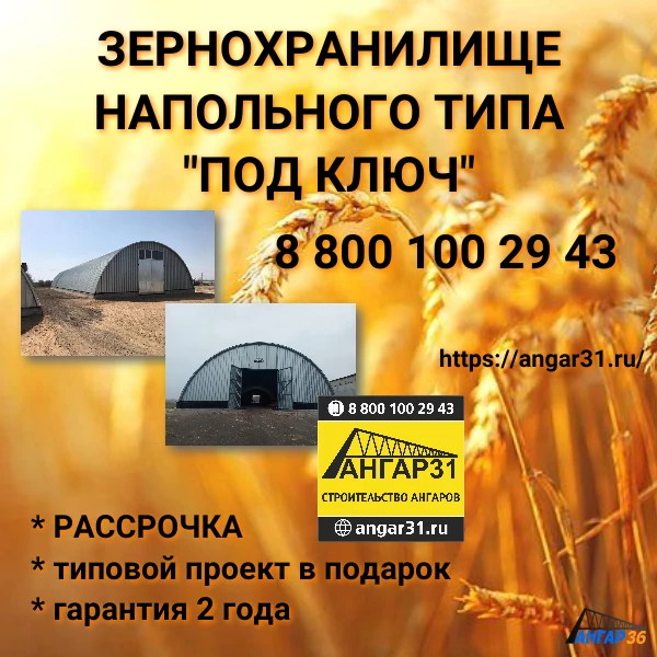 Зернохранилище в Орловской области цена, ГК "Ангар 36"